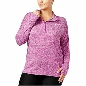 NIKE Womens Element Dri Fit Purple  half zip training top - 1X